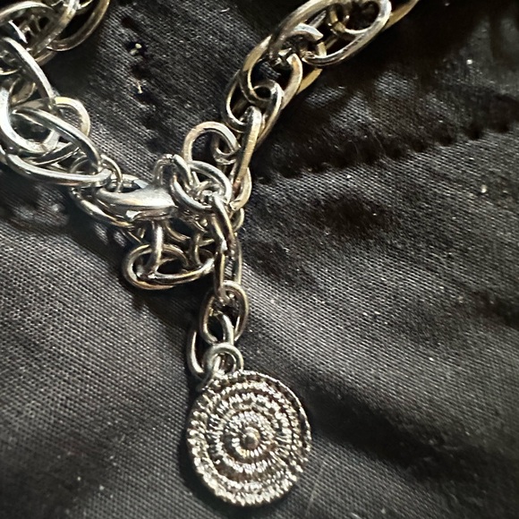 16”, vintage 925 silver necklace w butterfly pendant w cz clear stones - Picture 9 of 10